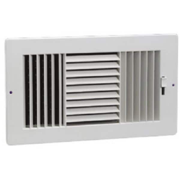 Swivel 383W10X6 White 3 Way Sidewall Register; 10 x 6 in SW575370 - main